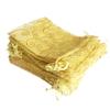 100 Pcs 4x6 inch Gift Wrap Bags Gold Rattan, Organza Sheer Clear Tulle Fabric, Drawstring Mesh Bags for Baby Shower Favor, Jewelry, Birthday Party Favor,Sachet,Christmas Favour,Craft Business,Jewelery view 1