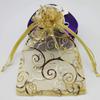 100 Pcs 4x6 inch Gift Wrap Bags Gold Rattan, Organza Sheer Clear Tulle Fabric, Drawstring Mesh Bags for Baby Shower Favor, Jewelry, Birthday Party Favor,Sachet,Christmas Favour,Craft Business,Jewelery view 3