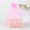 100 Pcs 5x7 inches Gift Wrap Bags Pink, Organza Sheer See Through Fabric, Drawstring Satin Ribbon Pouches for Baby Shower Favor, Party Wedding Favors Decoration, Card Deck, Jewelery, Boys Holiday Gift view 4