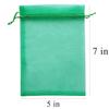 100 Pieces 5x7 inches Gift Wrap Bags Green, Organza Sheer Fabric,Drawstring Classy Present Bags for Baby Shower Favor,Candy,Christmas Favour,Sample Packing Decorative,Handmade Soap,Merchandise,Makeup view 3