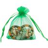 100 Pieces 5x7 inches Gift Wrap Bags Green, Organza Sheer Fabric,Drawstring Classy Present Bags for Baby Shower Favor,Candy,Christmas Favour,Sample Packing Decorative,Handmade Soap,Merchandise,Makeup view 4