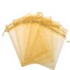 100pcs 5x7 inch Gifts Wrap Bags Gold, Organza Sheer Fabric Bulk, Drawstring Reusable Recycled Pouch for Baby Shower Favor, Craft Business, Beach, Standard Size Elegant Business Card, Cute Little Toy view 1