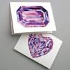 Ritzy Rose Watercolor Greeting Cards Colorful High Quality Notecards | Box Set of 24 Cards + Envelopes Made in USA (Gemstones Multicolor) view 2