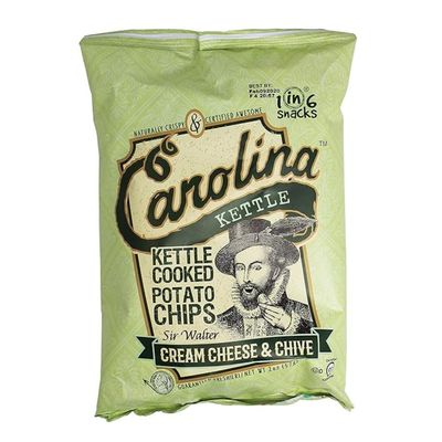 Carolina Kettle Chips | Kettle Cooked Potato Chips | Kosher - Gluten Free Chips Fit For Healthy School Snacks | With Irresistible Crunch and Bold Flavor - Cream Cheese & Chives (Case of 20 x 2 oz.)