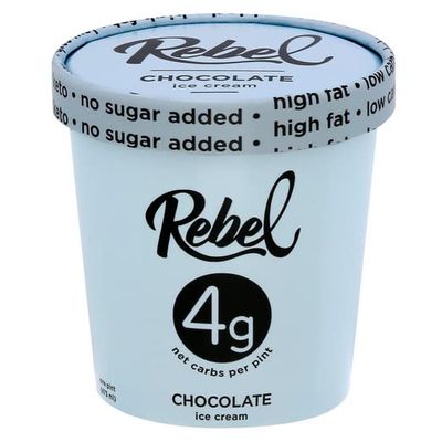 Rebel Ice Cream - Low Carb, Keto - Chocolate (8 Count)
