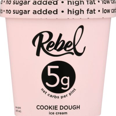 Rebel Ice Cream - Low Carb, Keto - Cookie Dough (8 Count)