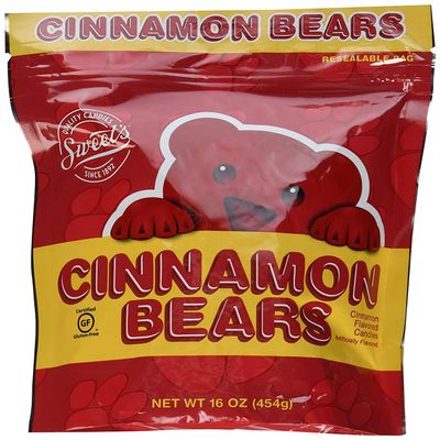 Sweet Candy Company Red Cinnamon Gummy Bears - Hot and Spicy Cinnamon Gummy Candy, Gluten Free Gummies for Kids and Adults, Kosher, Made in the USA - 16 oz Resealable Bags (Pack of 2)