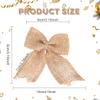 10 Pcs Burlap Bows Handmade Rustic Bowknot Wedding Decor Bows Embellishments for DIY Art Craft Gifts Wrapping Home Wedding Party Supplies Decoration (Style B) view 3