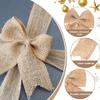 10 Pcs Burlap Bows Handmade Rustic Bowknot Wedding Decor Bows Embellishments for DIY Art Craft Gifts Wrapping Home Wedding Party Supplies Decoration (Style B) view 4