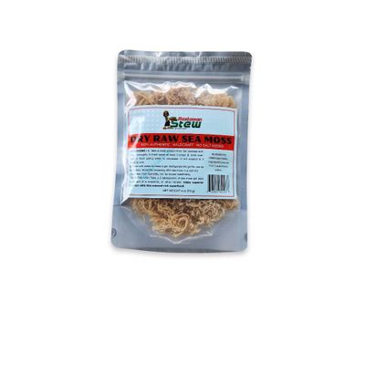 Rastaman Stew Raw Sea Moss | Wildcrafted Irish Moss (Chondrus Crispus) | Sun Dried, Clean Ocean Harvest | Organic Dried Seaweed | 4oz (113g)