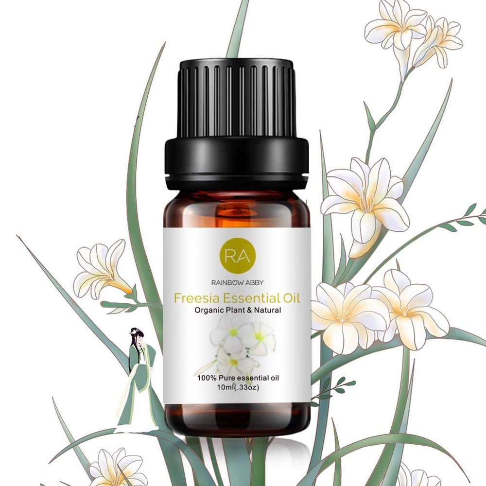 RAINBOW ABBY Freesia Essential Oil, 100% Pure Organic Natural Aromatherapy Freesia Oil for Diffuser (10ml)