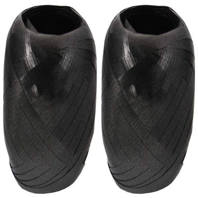 2-Pack - Berwick-Offray - Black - Splendorette Crimped Curling Ribbon - BCE12-26 - Bundle of 2 Mini Kegs - Each is 66 ft per Keg.
