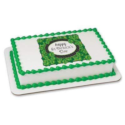 1/2 Sheet - Happy St. Patrick's Day Birthday - D24080 - Edible Cake/Cupcake Party Topper - D24080