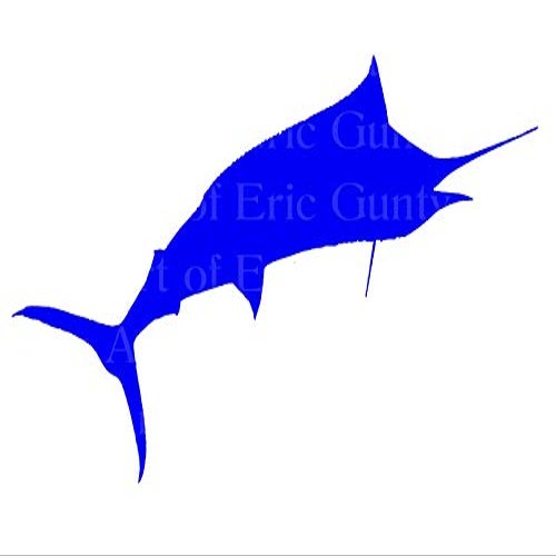 1/2 Sheet - Blue Marlin Fishing Birthday - D24063 - Edible Cake/Cupcake Party Topper - D24063
