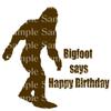 1/2 Sheet - Brown Bigfoot Says Happy Birthday Party - D24314 - 2D Edible Cake/Cupcake Party Topper - D24314 view 1