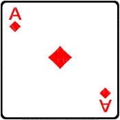 1/2 Sheet - Ace of Diamonds Poker Casino Las Vegas Birthday - D24143 - Edible Cake/Cupcake Party Topper - D24143