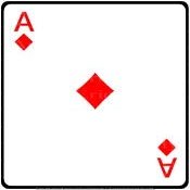 1/2 Sheet - Ace of Diamonds Poker Casino Las Vegas Birthday - D24143 - Edible Cake/Cupcake Party Topper - D24143
