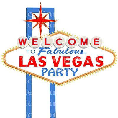 1/4 Sheet - Las Vegas Party Casino Birthday - D24185 - 2D Edible Cake/Cupcake Party Topper - D24185