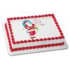 1/4 Sheet - Santa Claus Christmas Birthday - D24082 - Edible Cake/Cupcake Party Topper - D24082 view 1