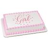 1/2 Sheet - Baby Shower Girl Pink Birthday - D24085 - Edible Cake/Cupcake Party Topper - D24085
