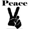 1/2 Sheet - Black Peace Sign Hippie Birthday - D24130 - Edible Cake/Cupcake Party Topper - D24130 view 1