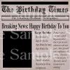 1/2 Sheet - Newspaper Happy Birthday - D24152 - 2D Edible Cake Cupcake Party Topper view 1