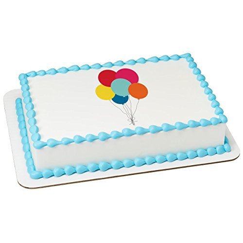 1/2 Sheet - Balloons Happy Birthday - D24084 - Edible Cake/Cupcake Party Topper - D24084