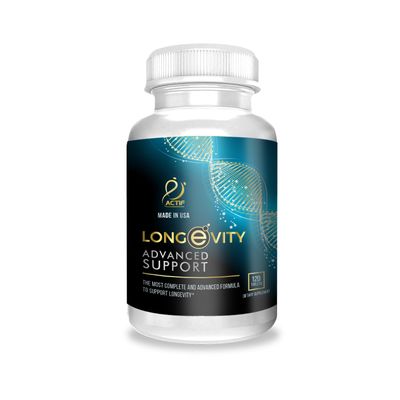 ACTIF Longevity Advanced Support with 20 Factors - Non-GMO, 2 Month Supply, Made in USA