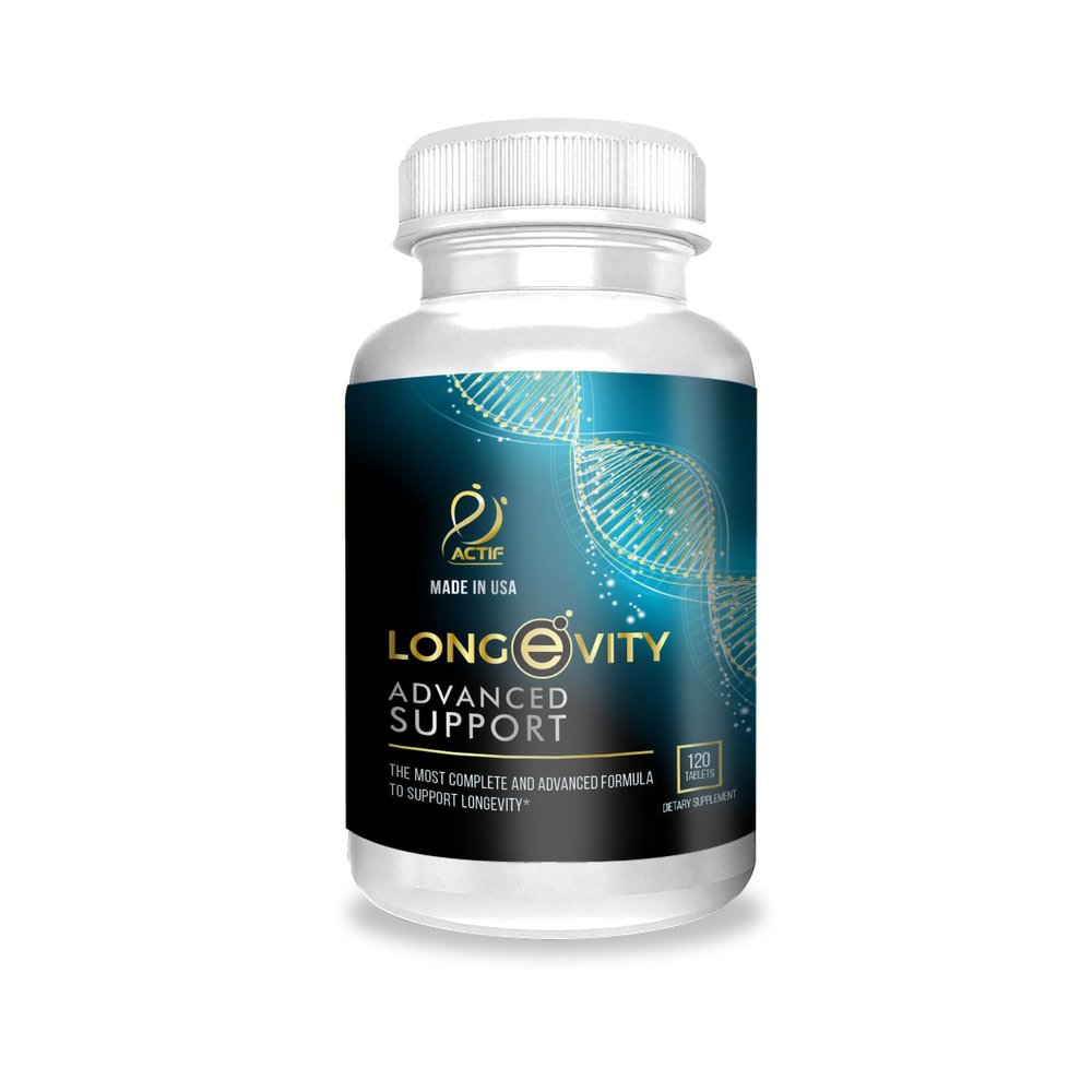 ACTIF Longevity Advanced Support with 20 Factors - Non-GMO, 2 Month Supply, Made in USA