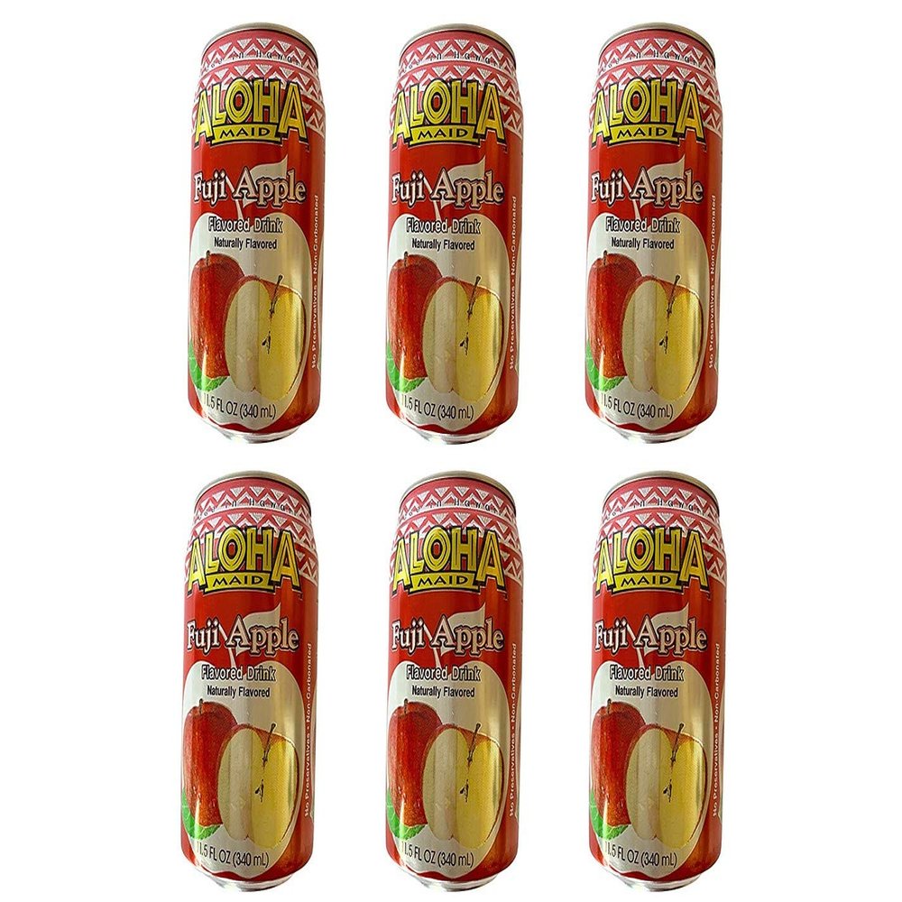 Aloha Maid Fruit Flavored Drinks (Fuji Apple, 6 Pack)