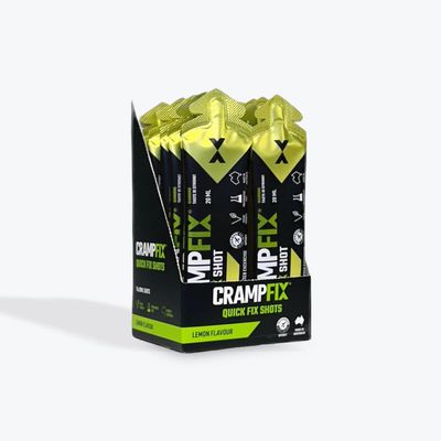 CRAMPFIX Sports Shot, Prevents and Relieves Muscle Cramps in Seconds, Easy Carry Sachets, 15 Pack, All Natural, Lemon