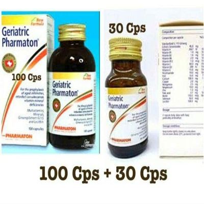 130 CAPS Geriatric PHARMATON Multi Vitamins Mineral Ginseng G115 Prophylaxis Age
