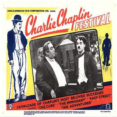 Charlie Chaplin Festival 1941 Original Lobby Card Chaplin in Tuxedo