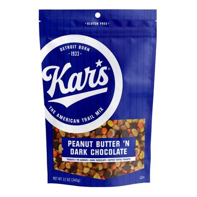 Kars Nuts Peanut Butter N Dark Chocolate Trail Mix, 12 oz Resealable Pouches Pack of 1 Gluten-Free Snacks