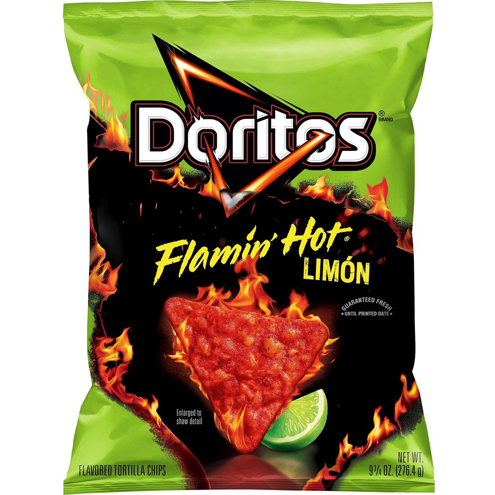 Doritos Tortilla Chips, Flamin' Hot Limon, 9.75oz Bag