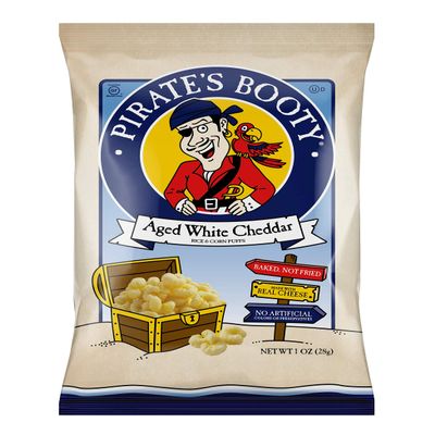 Pirate's Booty Snack Puffs, Aged White Cheddar 1oz (Pack of 6)