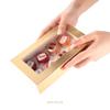 BAKIPACK 20 Truffle Box, Chocolate Gift Box Packaging, Candy Boxes with 8-Piece Plastics Tray (Tray Size with 5.75x2.75 Inches), Pull Out Packing with Clear Window Sleeves, Gold view 2