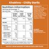 Jabsons Roasted Chilly Garlic Khakhra | 100% Roasted Traditional Indian Tea Time Diet Thins Snack | Gujarati Snacks Flatbread Made in Cottonseed Oil Perfect for Healthy Snacks 180 gm (Pack of 1) view 3