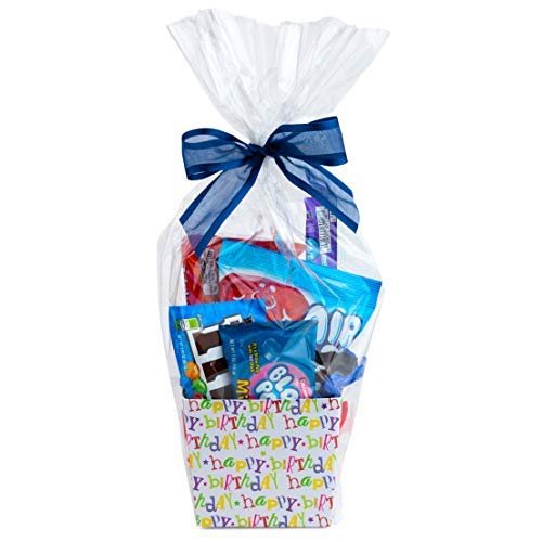 Purple Q Crafts Clear Basket Bags 16 x 24 Cellophane Gift Bags, Small 1.2 Mil Thick (20 bags)