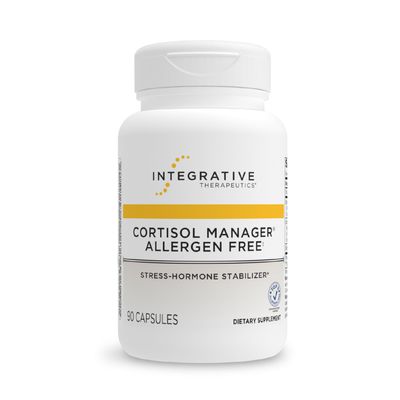 Integrative Therapeutics Cortisol Manager Allergen Free - Adrenal Health Support Supplement for Healthy Stress Response* - Vegan, Non-Dairy & Gluten-Free - 90 Capsules (45 Servings)
