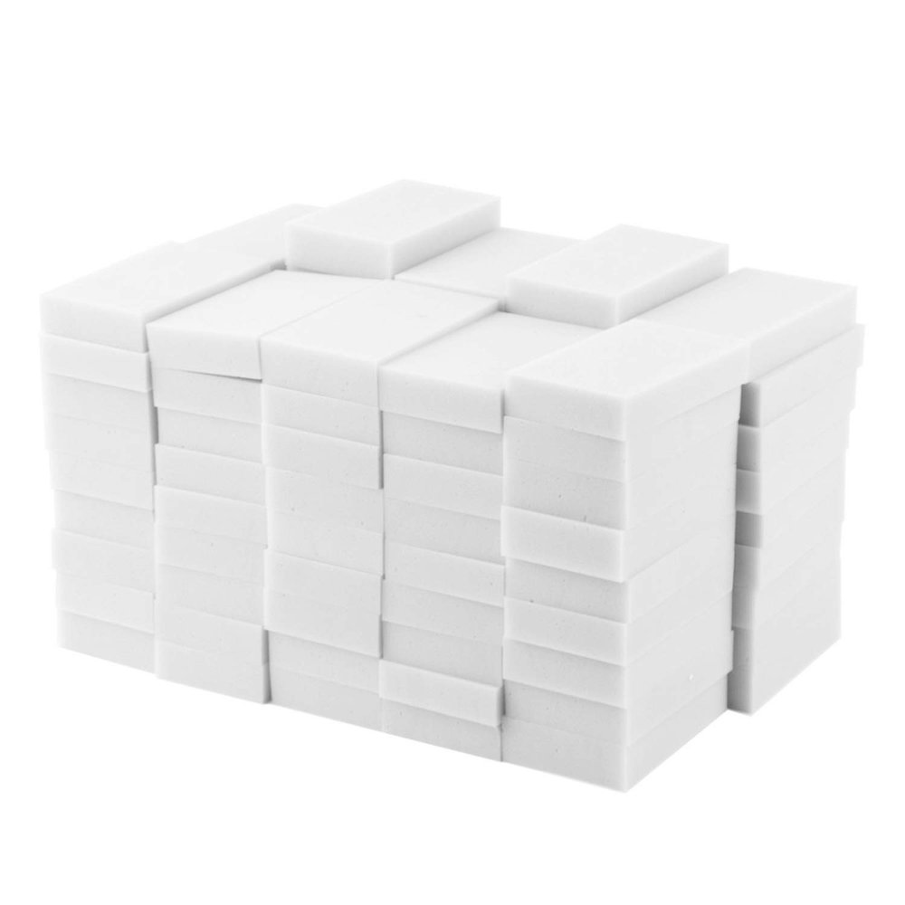 Extra Large Eraser Sponge, Extra Thick, Long Lasting, Multi-Purpose Scrubber Foam Cleaning Pads, Magic Eraser for Bathtub, Floor, Baseboard, Bathroom, Wall Cleaning (50 Pack, White)