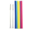 Norpro 474 Reusable Jumbo Silicone Drinking Straws with 2 Cleaning Brushes view 1