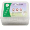 LBY 600pcs Plastic Toothpicks, Interdental Toothpicks with Curved Blade and Brush Shape, Teeth Cleaning Tools, Plastic (White ) view 1