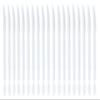 LBY 600pcs Plastic Toothpicks, Interdental Toothpicks with Curved Blade and Brush Shape, Teeth Cleaning Tools, Plastic (White ) view 3
