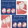 LBY 600pcs Plastic Toothpicks, Interdental Toothpicks with Curved Blade and Brush Shape, Teeth Cleaning Tools, Plastic (White ) view 4