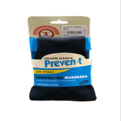 Preven-t Men's Nylon Varicose Veins Prevention and Control Moderate Compression 19-21mm/Hg, Beige, L