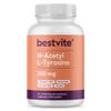 BESTVITE N-Acetyl L-Tyrosine 350mg (NALT) (120 Capsules) - No Stearates - Non GMO - Gluten Free view 1