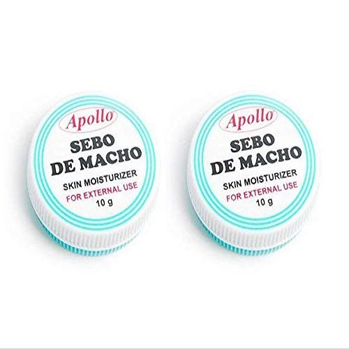 Apollo Sebo de Macho Skin Moisturizer 2-Pack (2 x 10g) Made from muttons tallow (sheeps fat).
