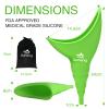 Sunany Female Urinal, Reusable Silicone Foolproof Women Pee Funnel Allows Women to Pee Standing Up,Women's Urinal is The Perfect Companion for Indoor Use (Green) view 3