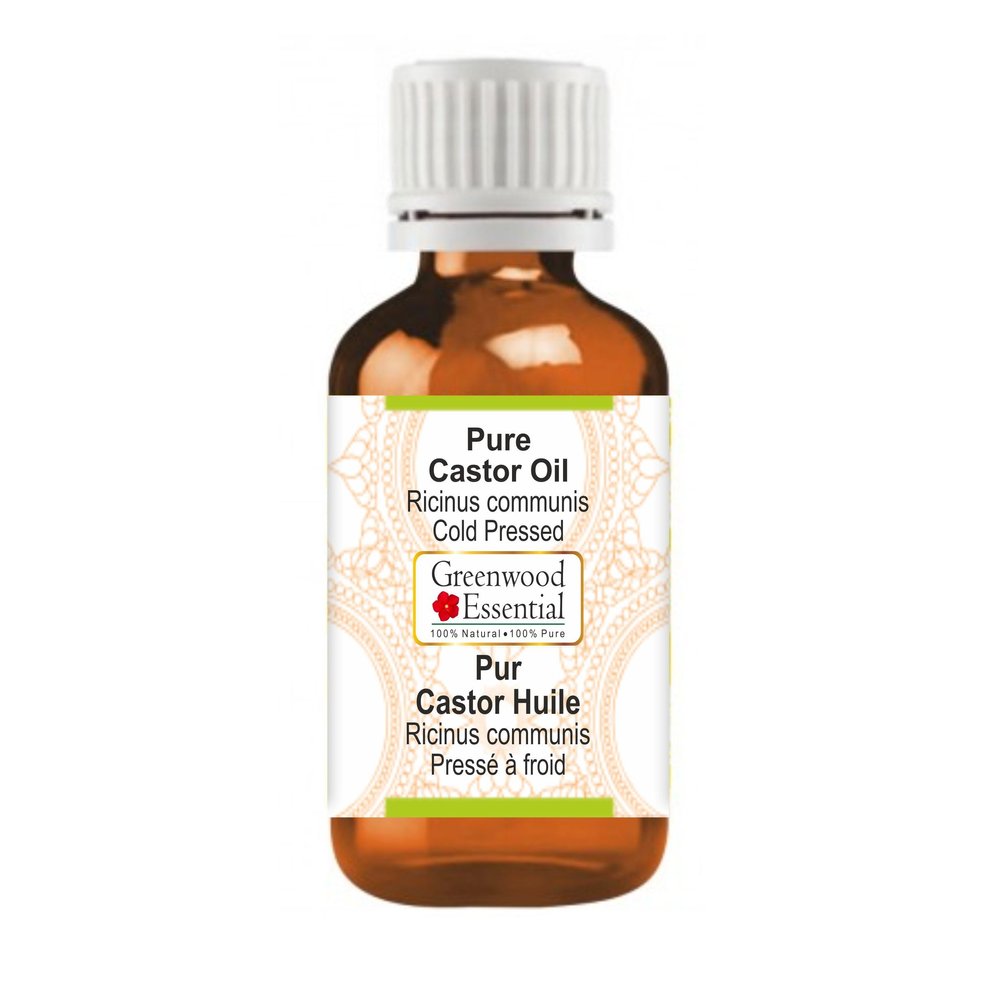 Greenwood Essential Castor Oil (Ricinus communis) | Cold Pressed | Natural | Undiluted | For Diluting Essential Oils | For Hair, Skin & Massage | Men & Women | 100ml (3.38 oz)